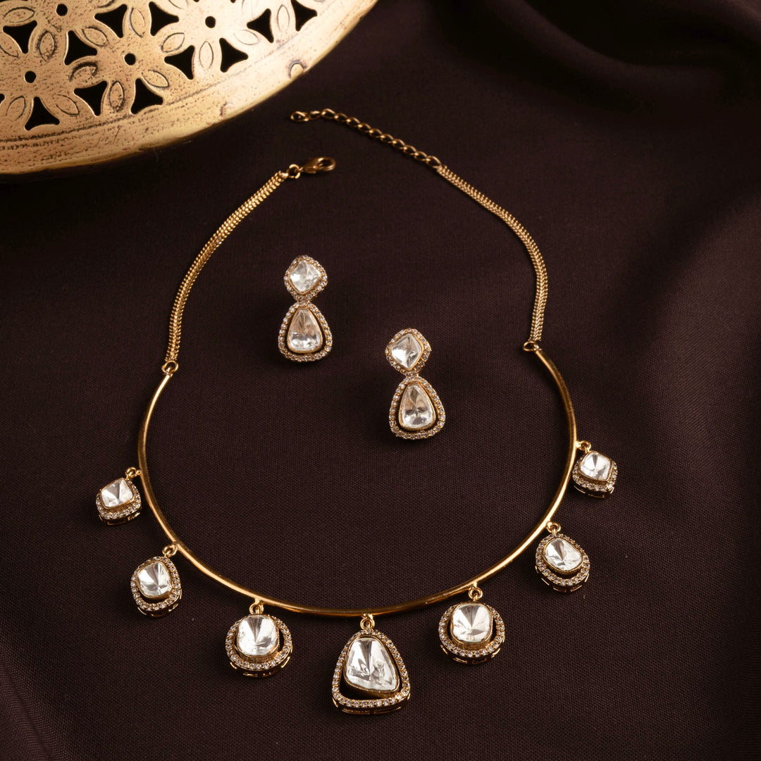 Mira Polki Necklace Set