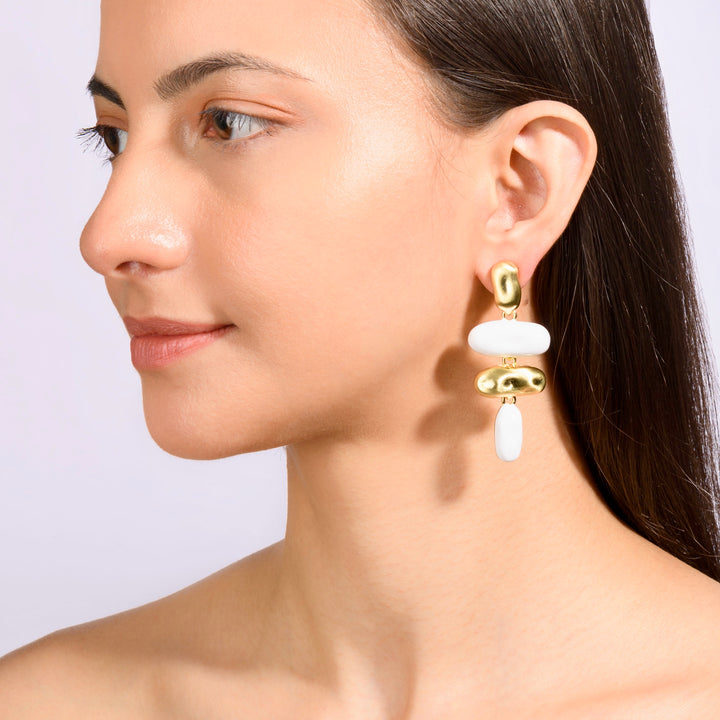 Wind Enamel Earrings