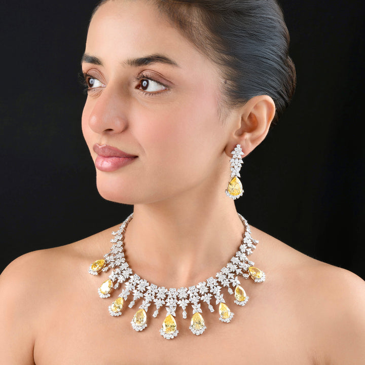 Marine Diamond Necklace Set