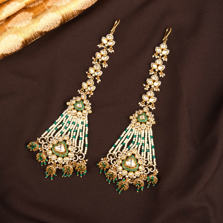 Dilnaar Polki and Pearl Earrings