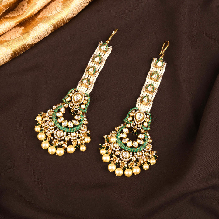 Aabroo Polki and Pearl Earrings