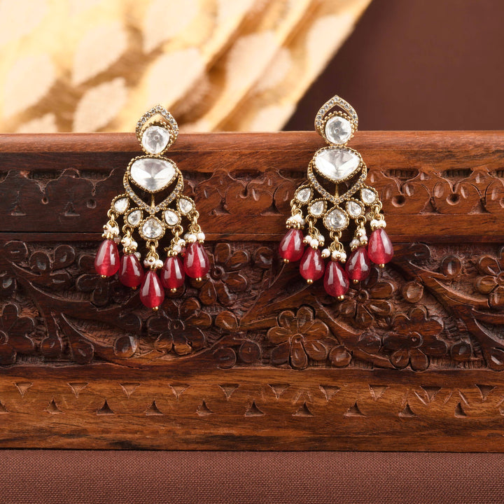 Anira Polki and Pearl Earrings