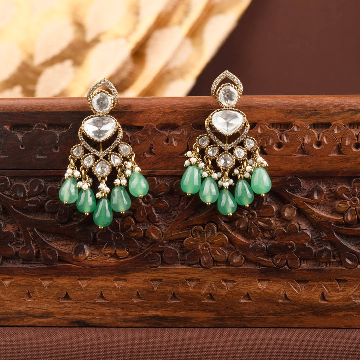 Anira Polki and Pearl Earrings
