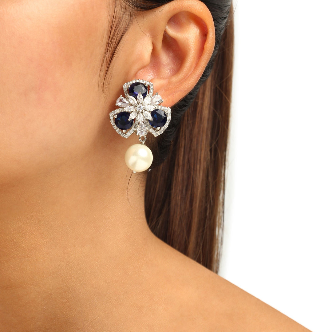 Elma Diamond Pearl Earrings