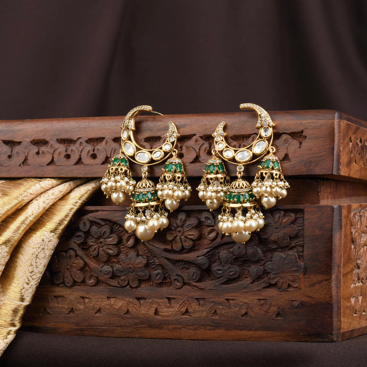Rishita Polki and Pearl Earrings