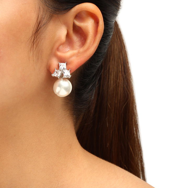 Ira Diamond Pearl Studs