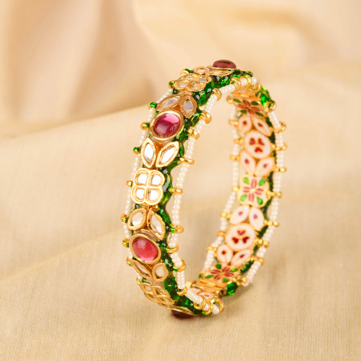 Adriti Ruby and Polki Bangle Pair