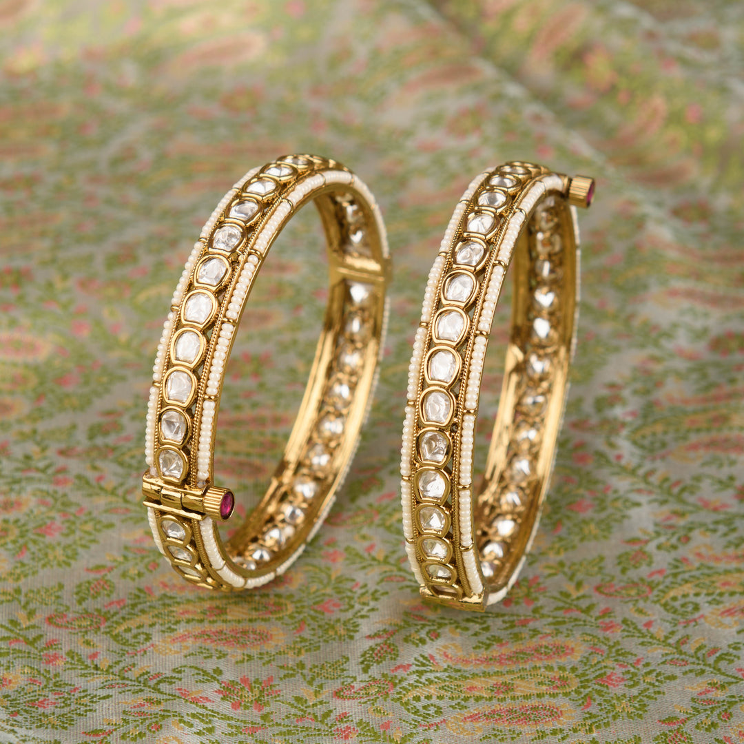 Ishita Polki and Pearl Bangle Pair