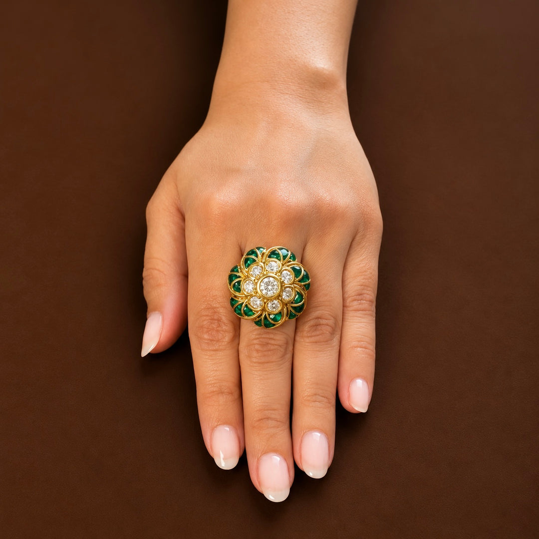 Gul Polki Ring
