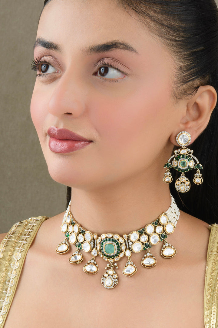 Kanchan Polki Choker Set