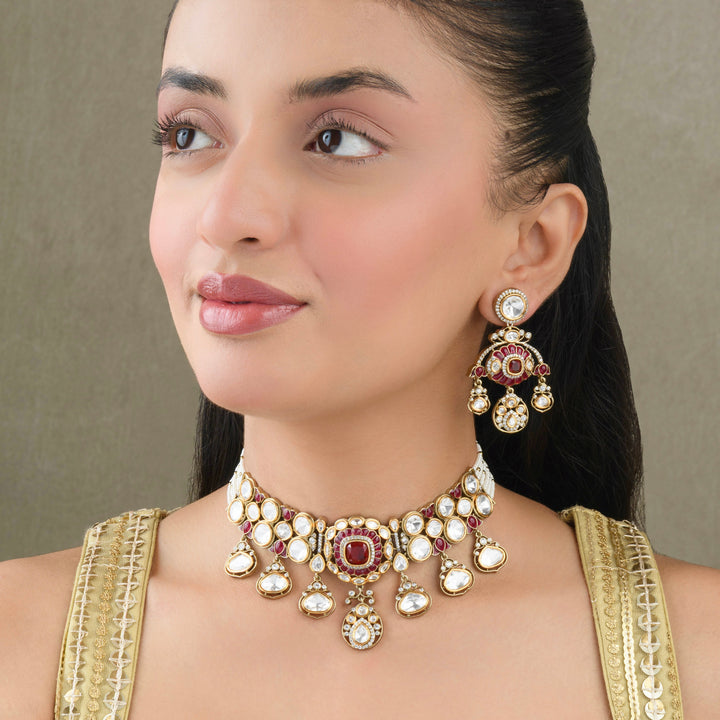 Kanchan Polki Choker Set