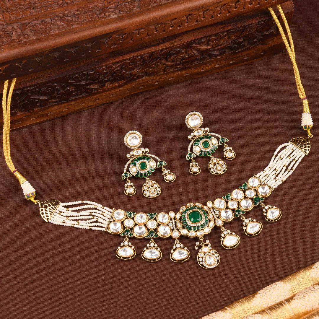 Kanchan Polki Choker Set