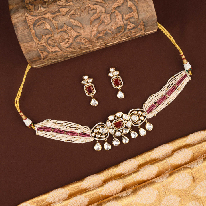 Mahika Polki Choker Set