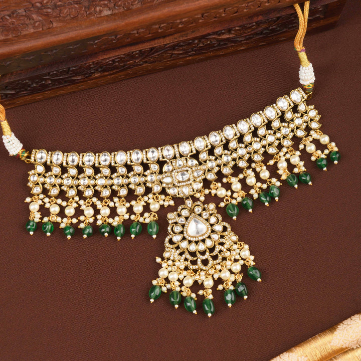 Nalini Emerald Polki Choker Set