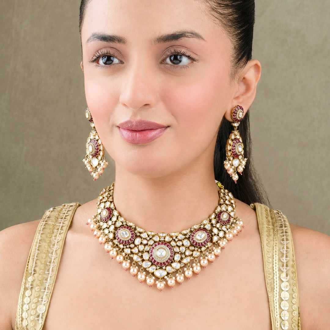 Neelima Polki Necklace Set