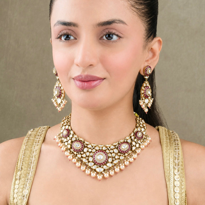 Neelima Polki Necklace Set