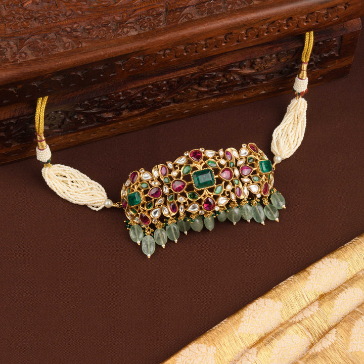 Neelam Ruby and Emerald Choker Set