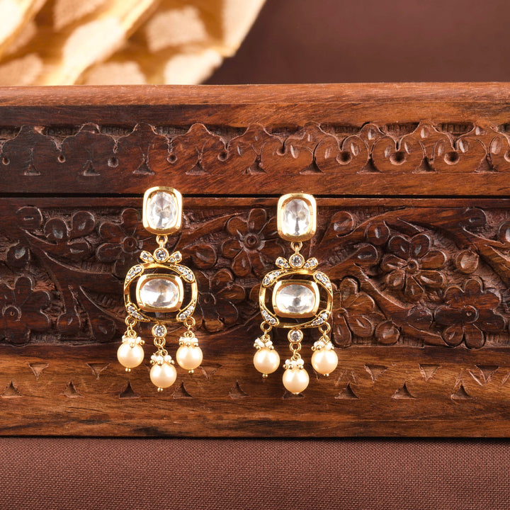 Isharya Polki and Pearl Necklace Set