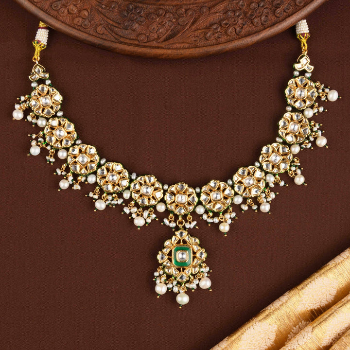 Kairaa Polki and Pearl Necklace Set