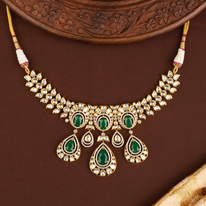 Rivaayat Polki and Emerald Choker Set