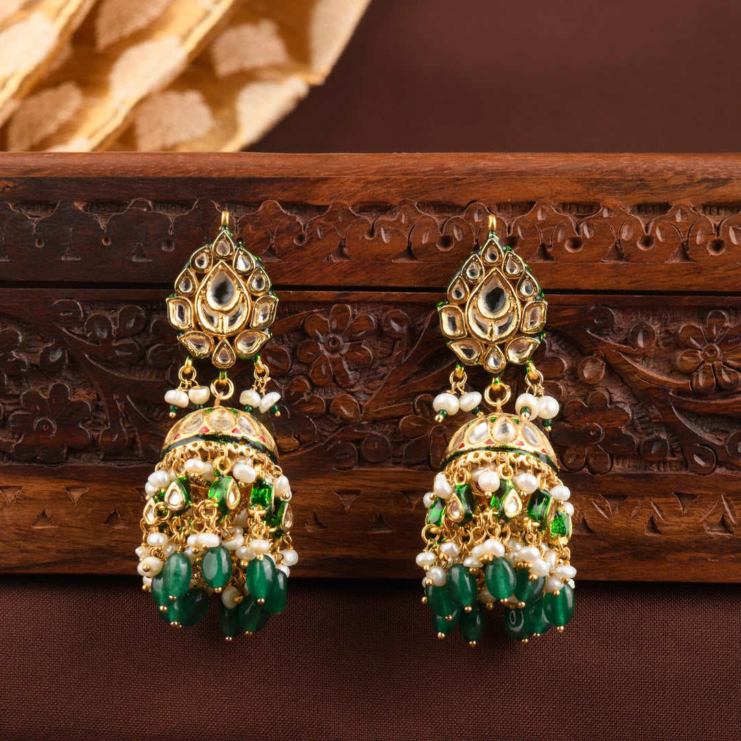 Gulnaar Polki and Emerald Necklace Set
