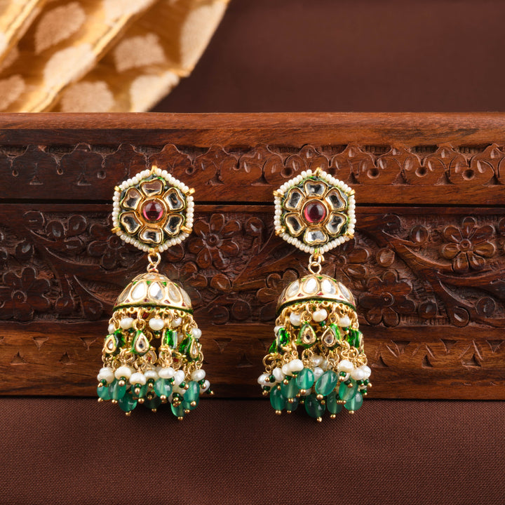Riwaaz Polki and Ruby Necklace Set