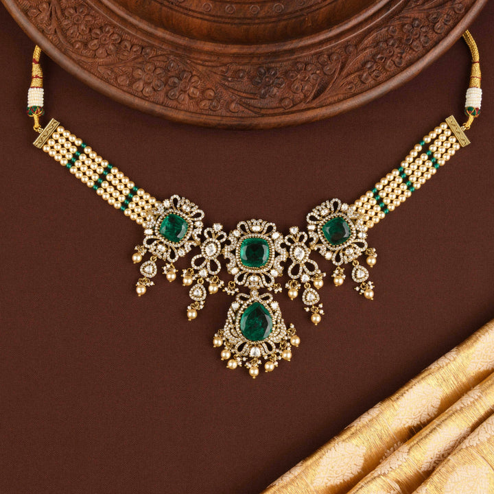 Noorja Polki and Emerald Choker Set