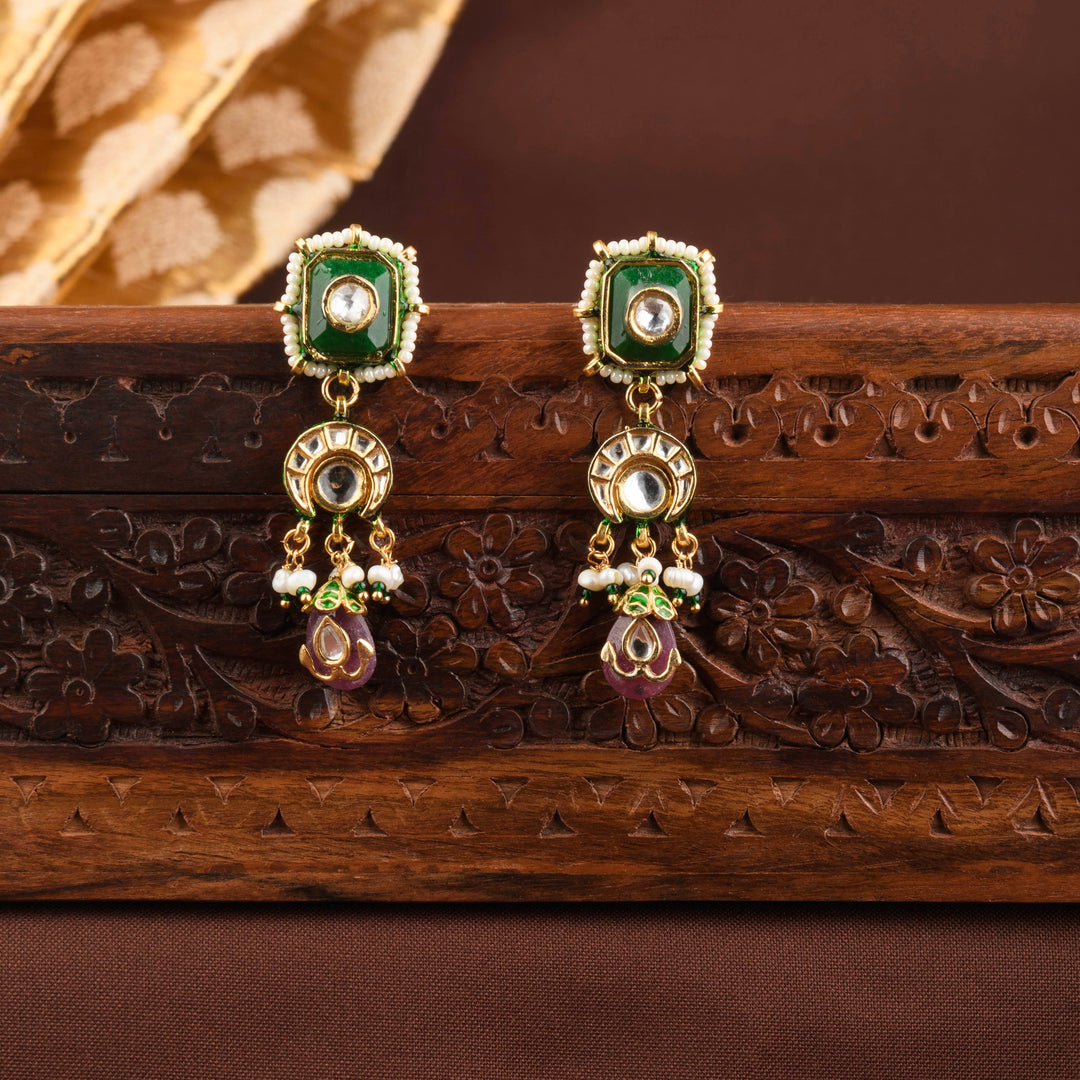 Aneera Ruby and Emerald Choker Set