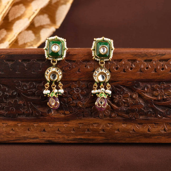 Aneera Ruby and Emerald Choker Set