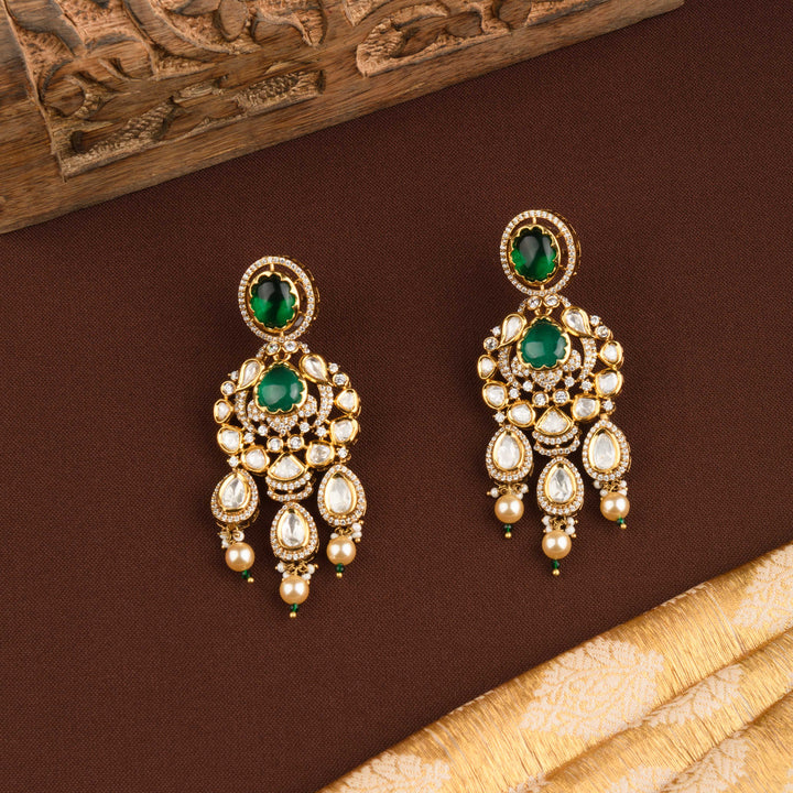 Nooraya Polki and Emerald Choker Set