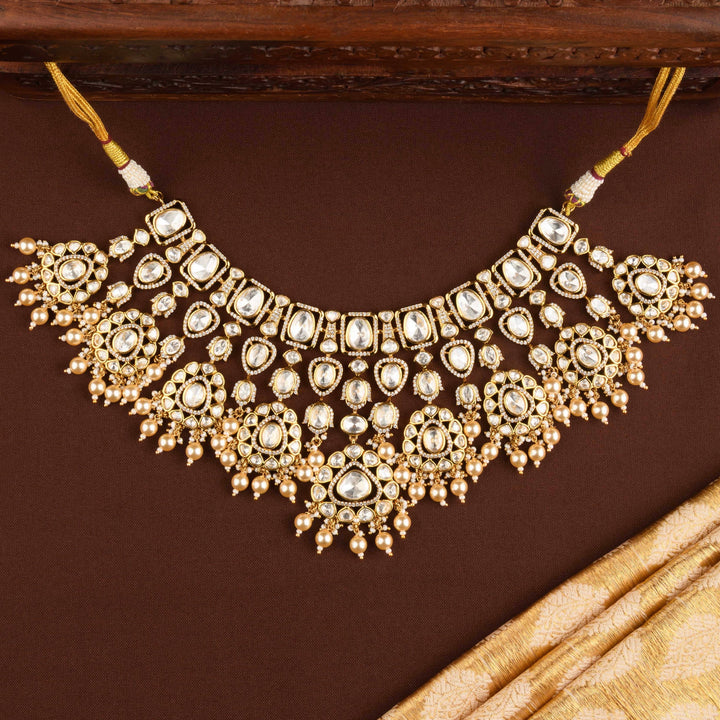 Noorani Polki and Pearl Necklace Set