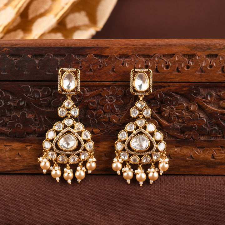 Noorani Polki and Pearl Necklace Set
