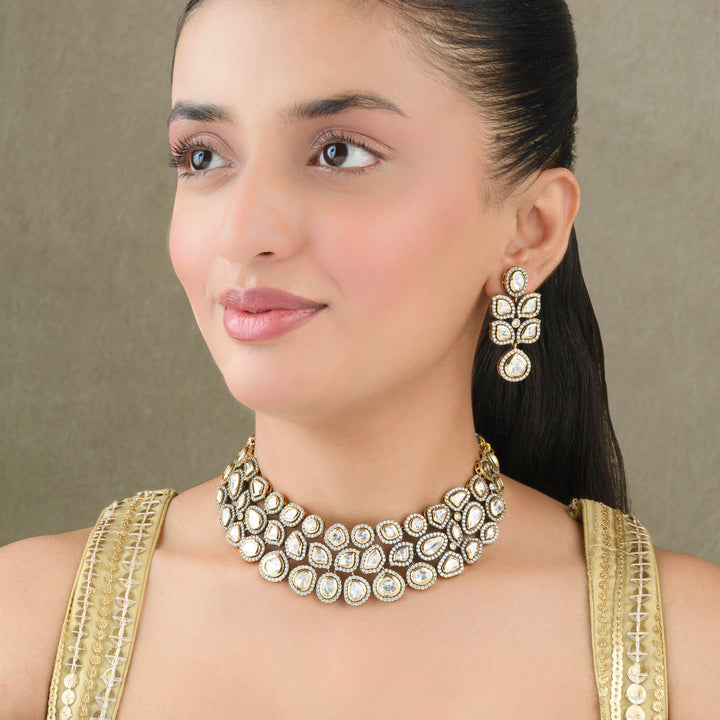 Ariyah Victorian Polki Necklace Set