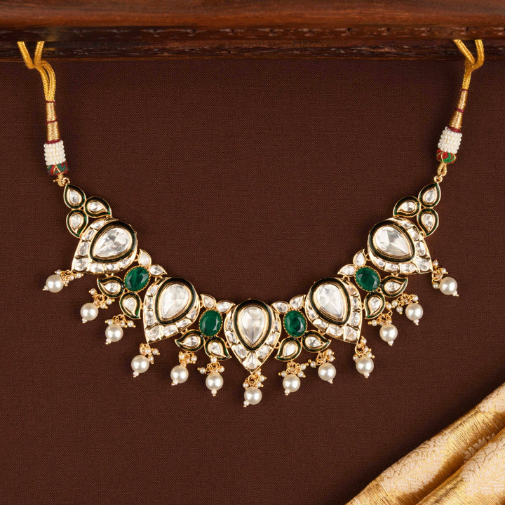 Tarini Polki and Pearl Necklace Set
