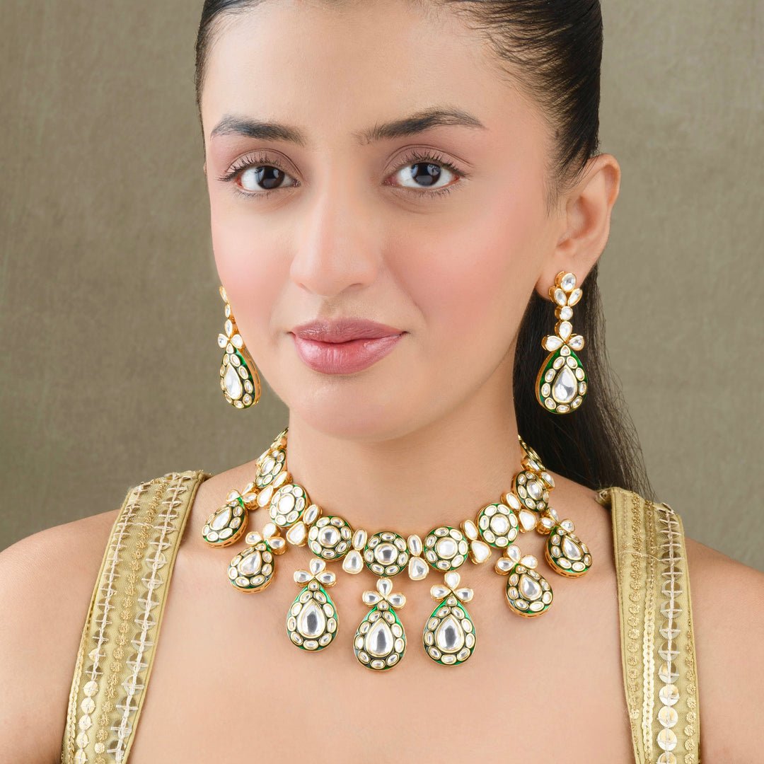Zeenat Polki Necklace Set
