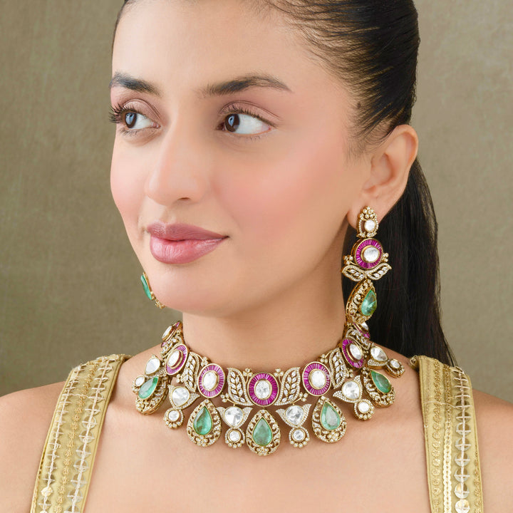 Raziya Polki Necklace Set