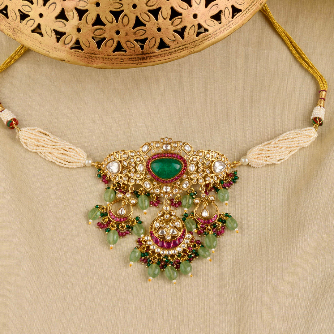 Arisha Ruby and Emerald Choker Set