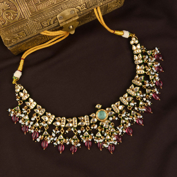 Sheen Ruby and Fluorite Necklace Set