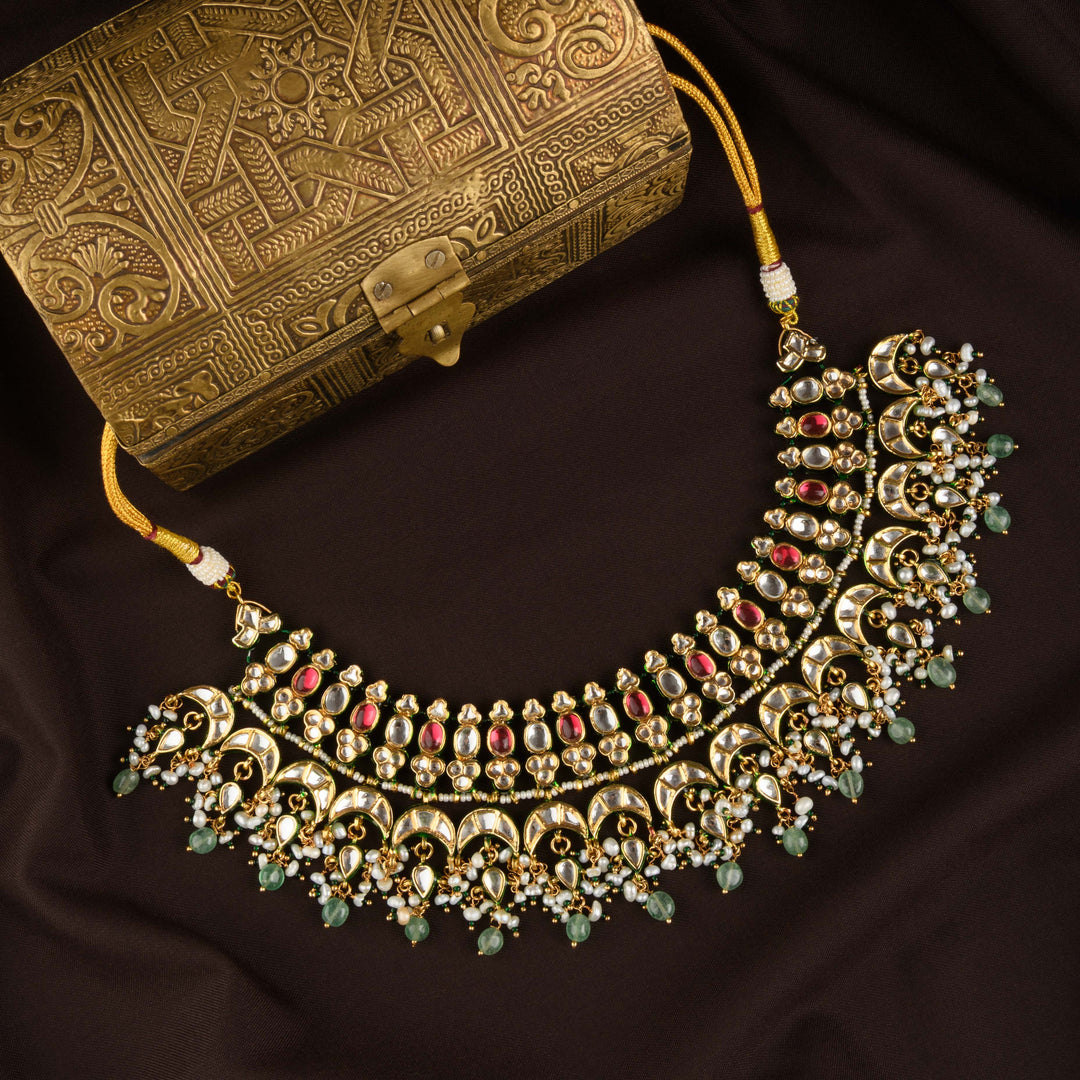 Tara Polki Ruby and Fluorite Necklace Set