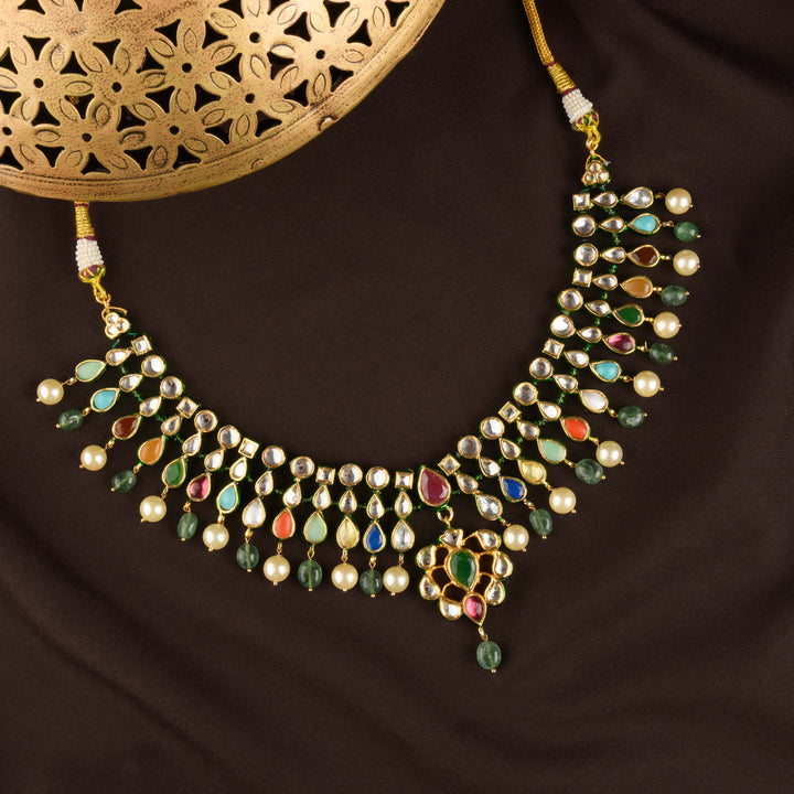 Vihana Navratan Necklace Set