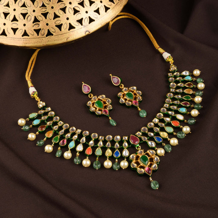 Vihana Navratan Necklace Set