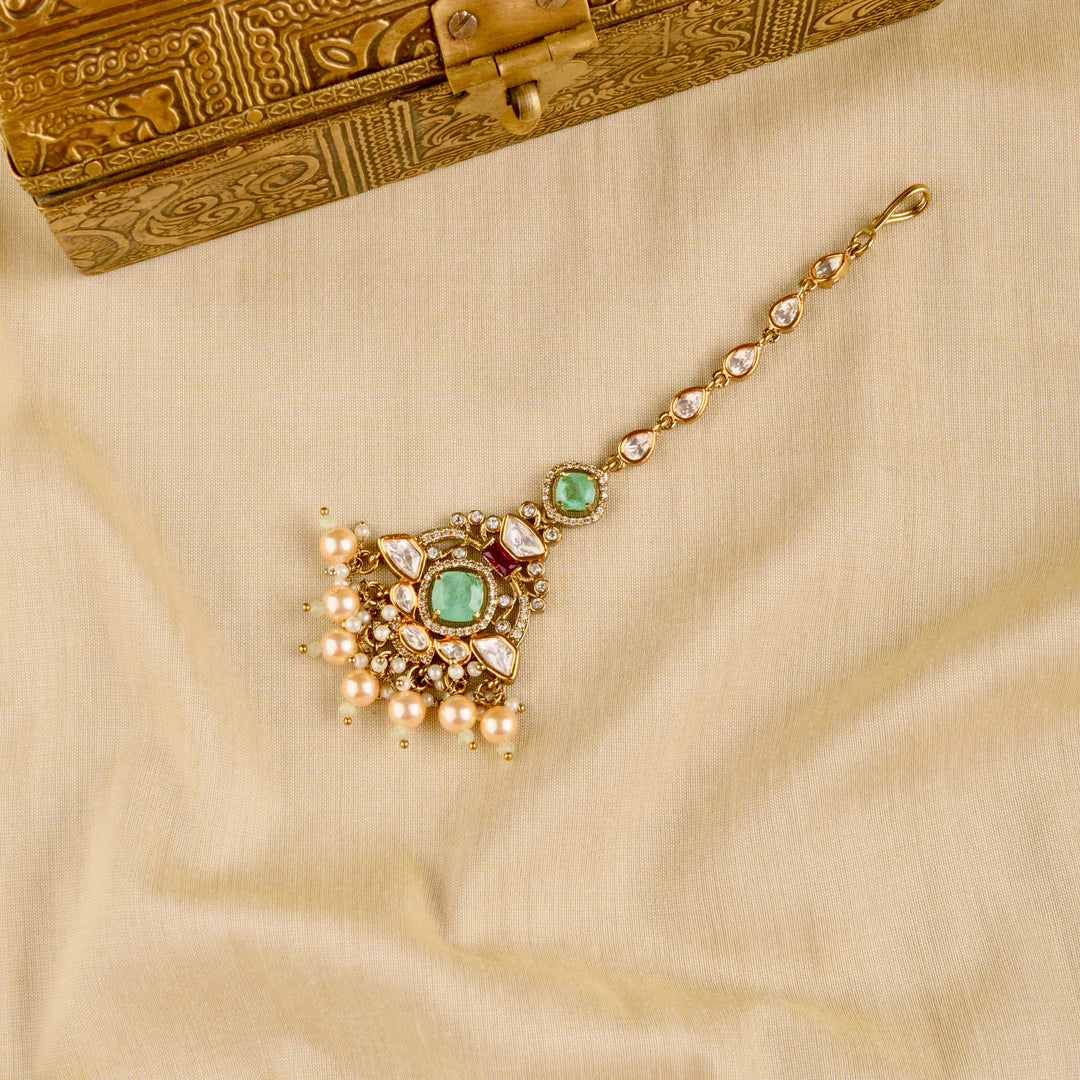 Orin Polki and Pearl Necklace Set