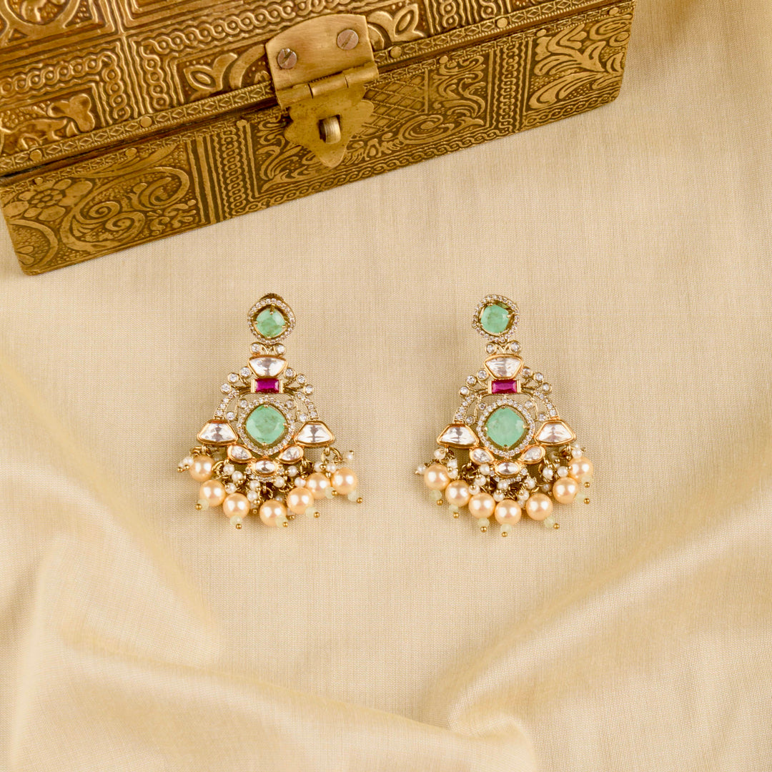 Orin Polki and Pearl Necklace Set