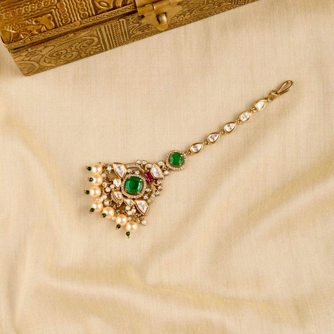 Orin Polki and Pearl Necklace Set