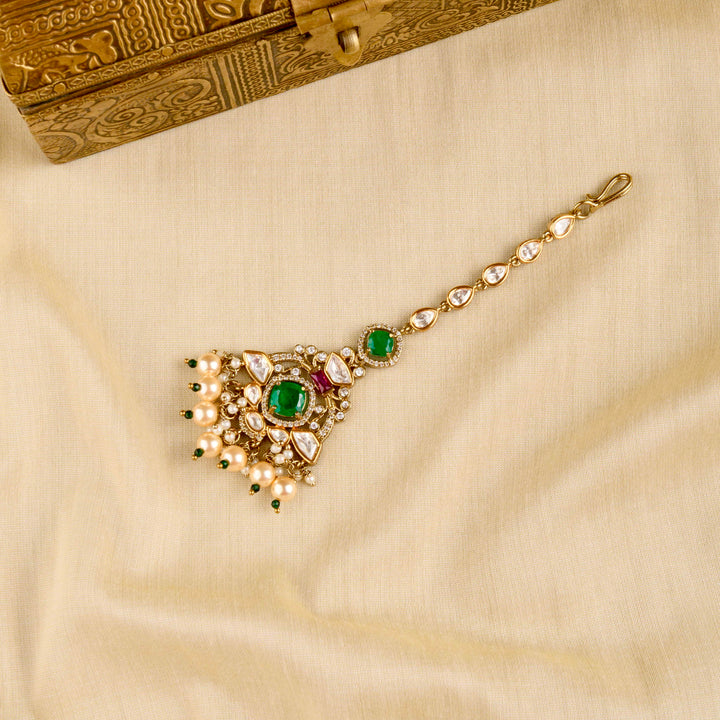 Orin Polki and Pearl Necklace Set