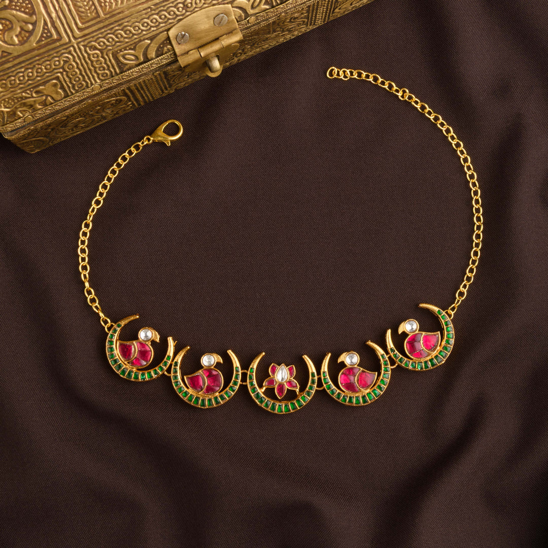 Ameesha Ruby and Emerald Choker Set