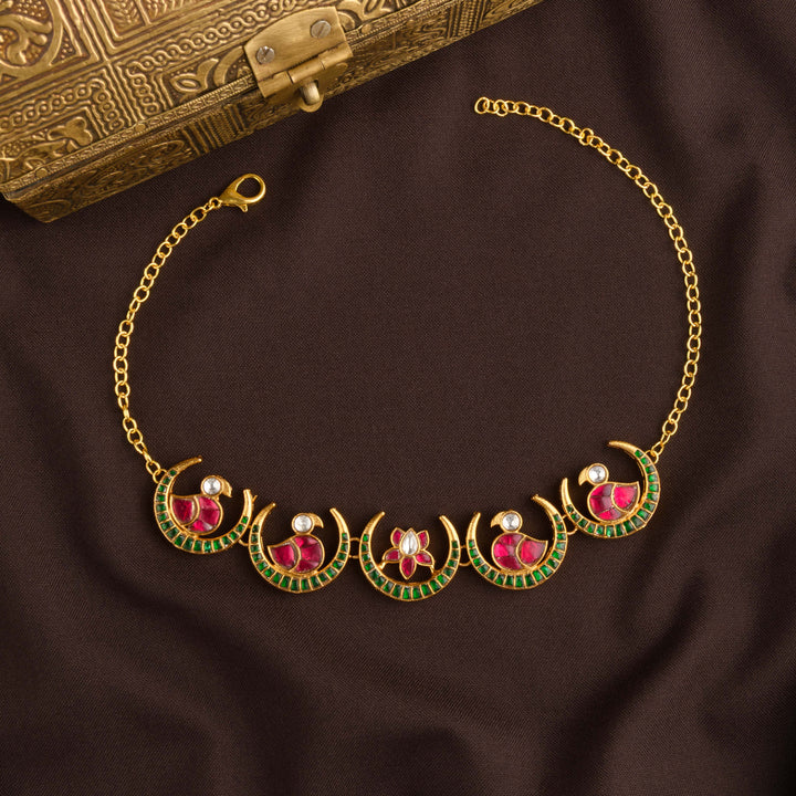 Ameesha Ruby and Emerald Choker Set
