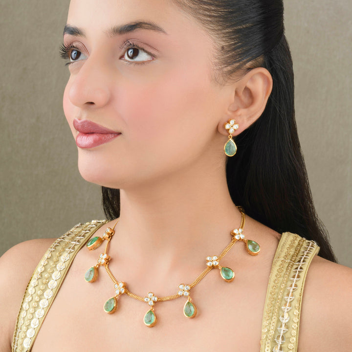 Aliya Polki Necklace Set