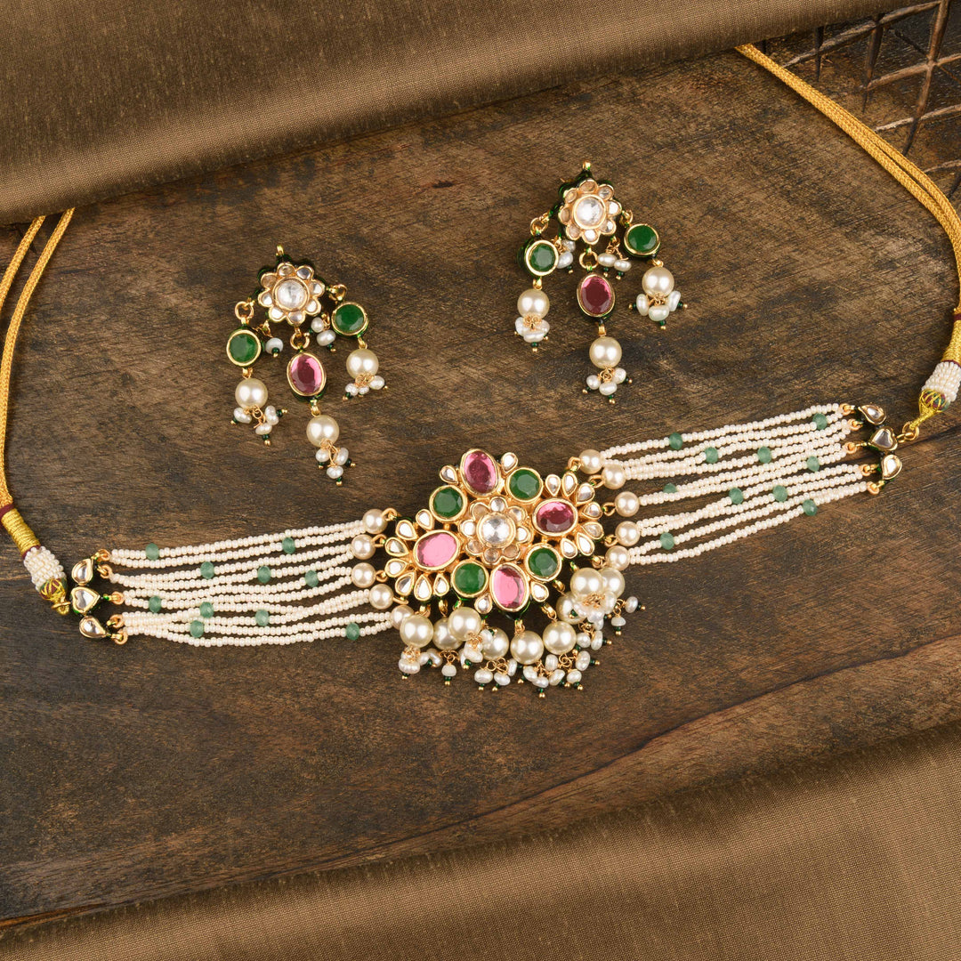 Sehr Ruby and Emerald Choker Set