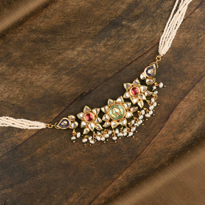 Sitara Fluorite and Ruby Choker Set